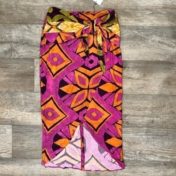 ZARA Co-Ord Set Printed Crop Top and Midi Skirt NWT - Picture 14 of 14